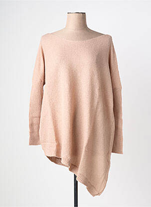 Pull tunique col rond manches longues rose RHUM RAISIN femme
