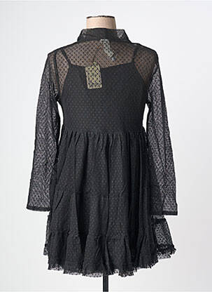 Robe mi-longue manches longues manches longues noir RHUM RAISIN femme