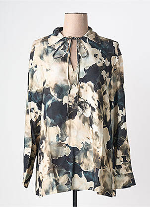 Blouse imprimé fleurs manches longues beige RHUM RAISIN femme