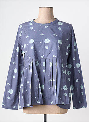 Blouse tissage popeline manches longues gris RHUM RAISIN femme