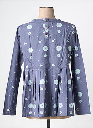 Blouse imprimé fleurs manches longues gris RHUM RAISIN femme