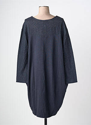 Robe mi-longue manches longues manches longues bleu RHUM RAISIN femme