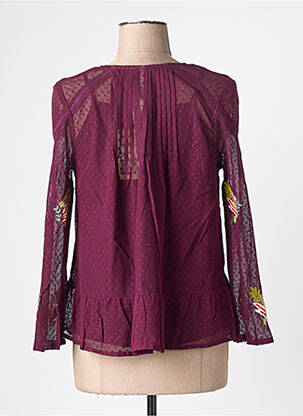 Blouse légère et transparente manches longues violet RHUM RAISIN femme