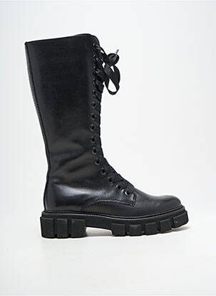 Bottes tissage satiné talon de 4 à 6cm noir KENNEL UND SCHMENGER femme