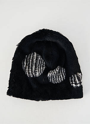 Bonnet fourrure véritable noir GIOVI femme