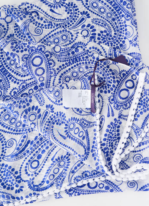 Foulard imprimé fantaisie bleu LAUREL femme