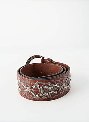 Ceinture effet matière satinée marron NANNI femme
