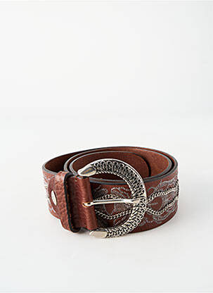 Ceinture effet matière satinée marron NANNI femme