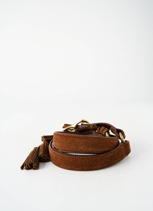 Ceinture coutures renforcées marron RALPH LAUREN femme