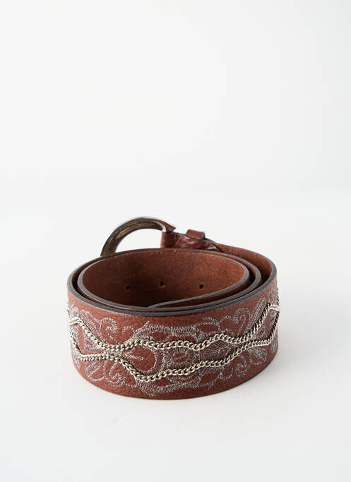 Ceinture effet matière satinée marron NANNI femme