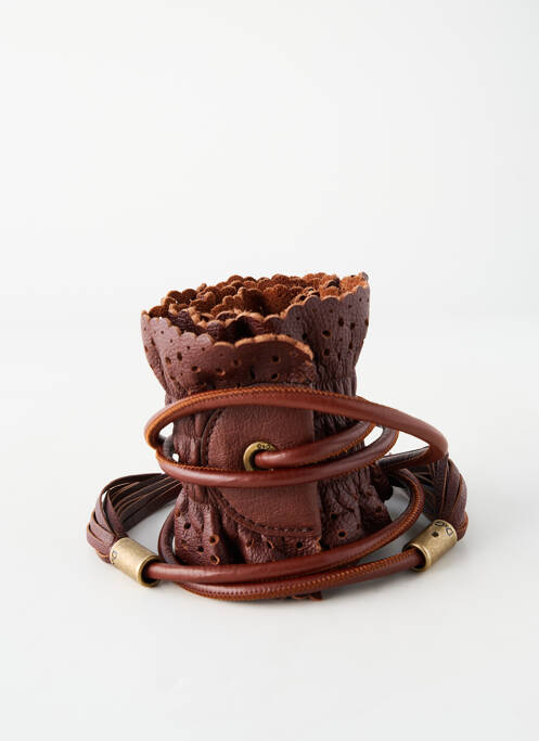 Ceinture effet matière satinée marron DOLCE & GABBANA femme