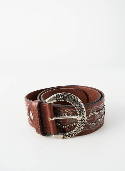 Ceinture effet matière satinée marron NANNI femme