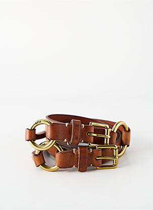 Ceinture coutures renforcées marron RALPH LAUREN femme