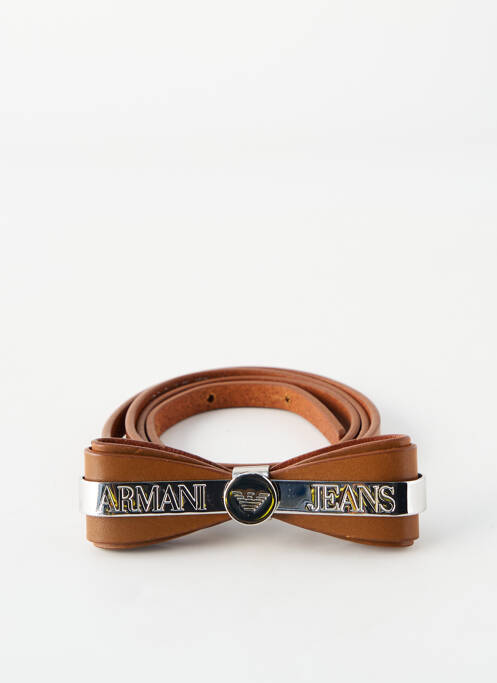 Ceinture fermeture pointe poinçonnée marron ARMANI femme