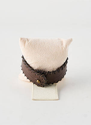 Bracelet matériaux cuir marron MARITHE & FRANCOIS GIRBAUD femme