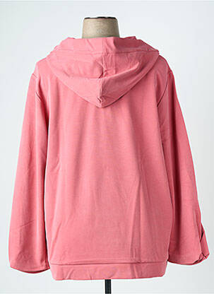 Sweat-shirt à capuche stretch manches longues rose TRIANGLE femme