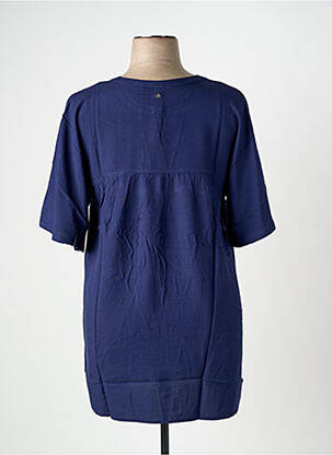 Tunique manches courtes col v bleu SHEEGO femme