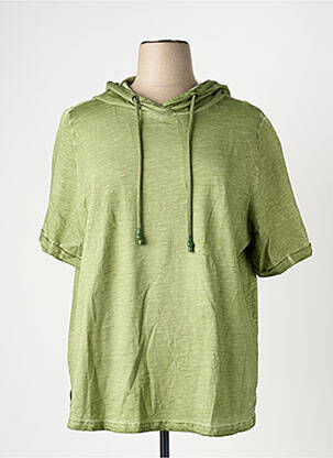 T-shirt coupe droite manches courtes vert SHEEGO femme