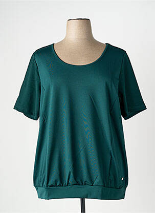 T-shirt coupe droite manches courtes vert SHEEGO femme