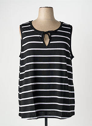 Débardeur coupe droite sans manche noir SHEEGO femme