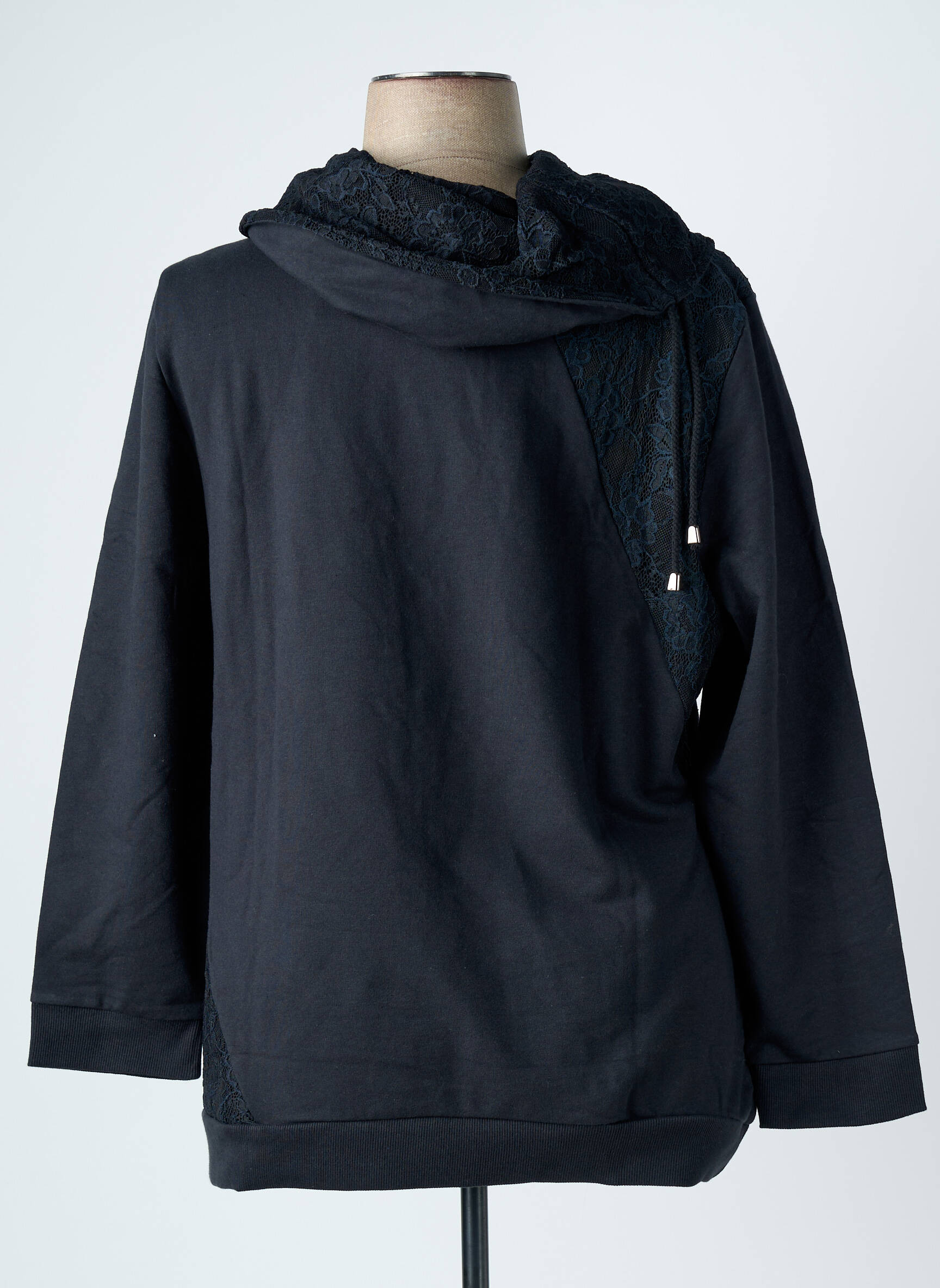 Sweat-shirt manches longues manches longues noir SHEEGO femme