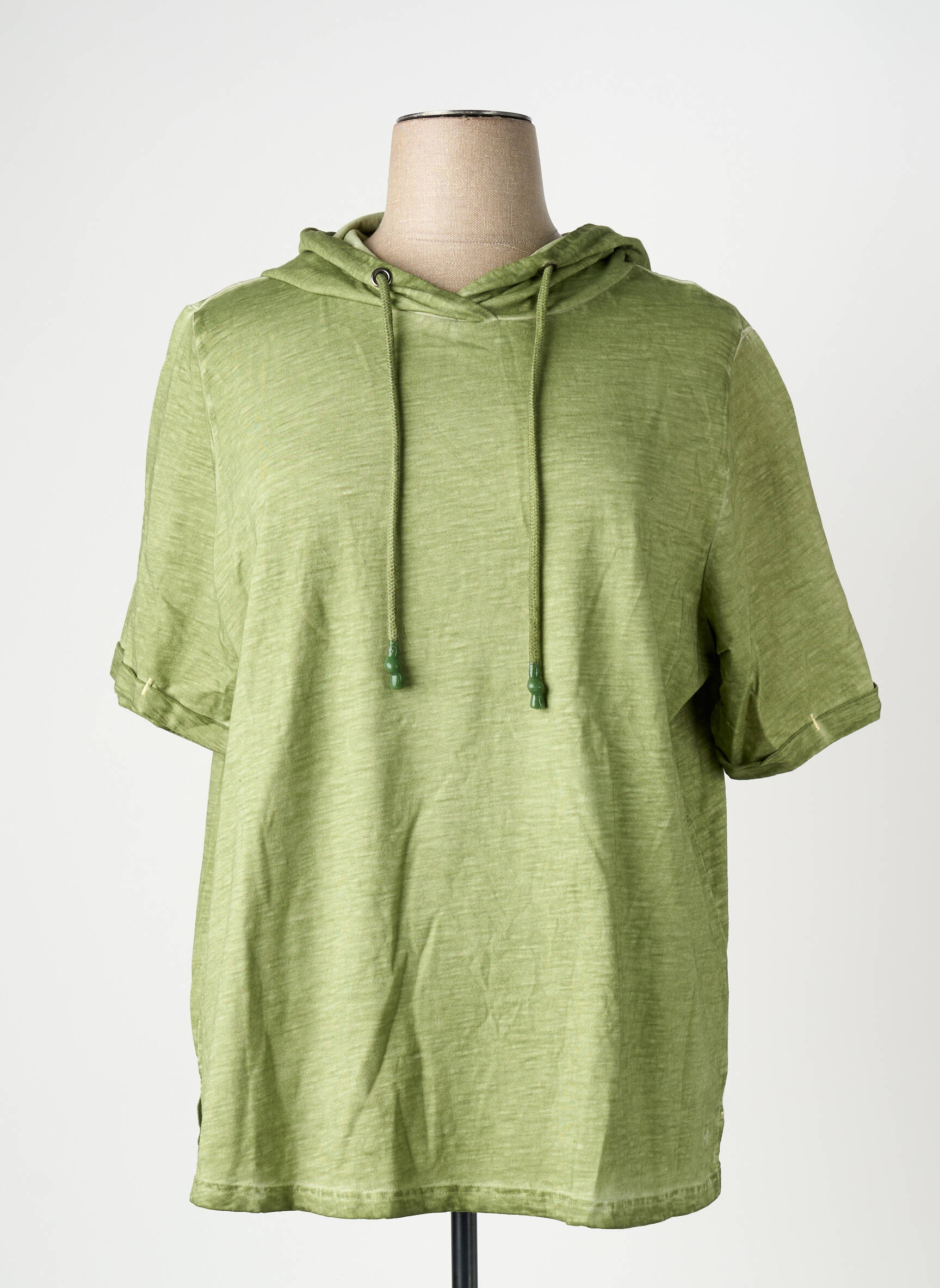 T-shirt coupe droite manches courtes vert SHEEGO femme
