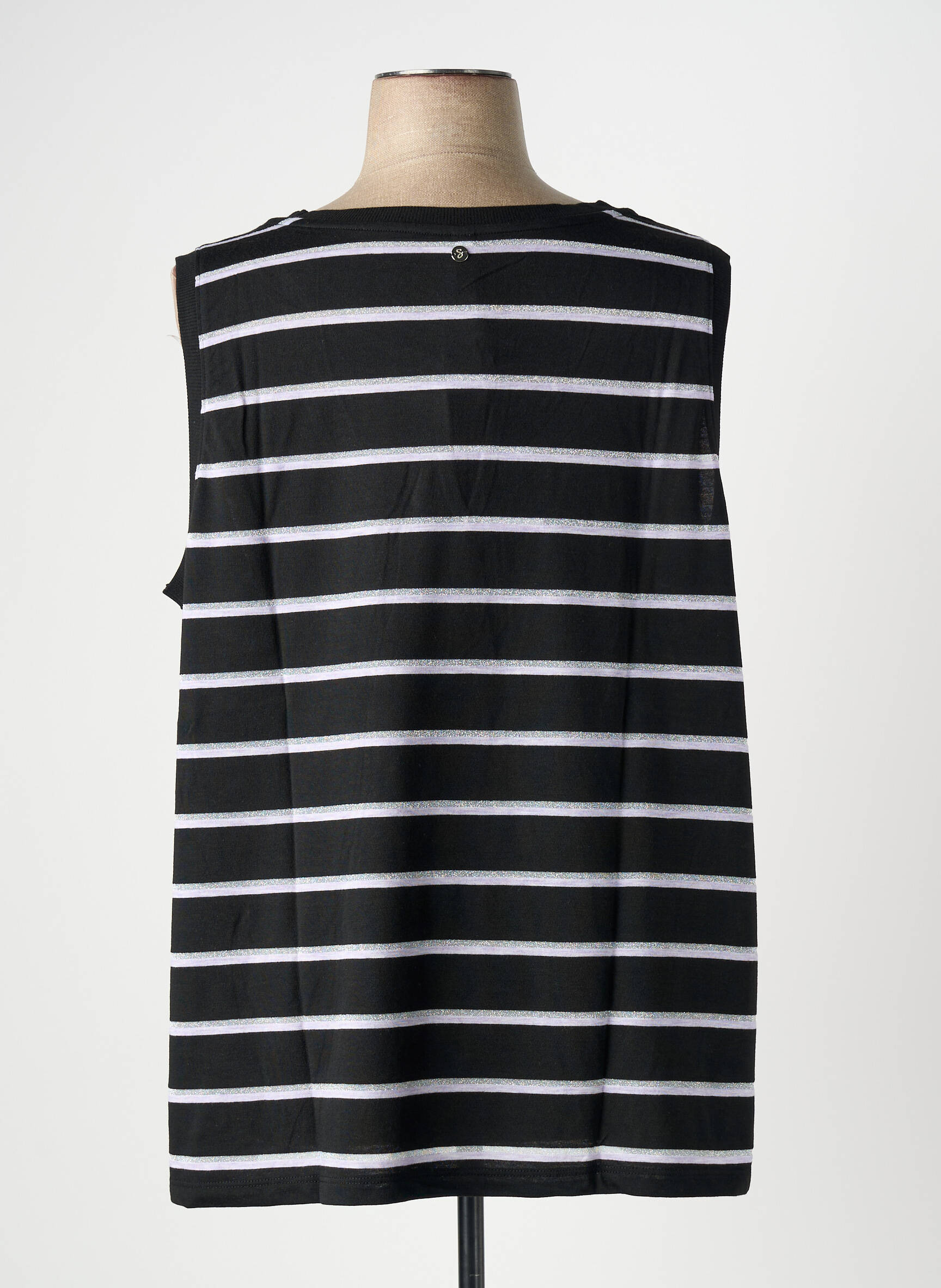 Débardeur coupe droite sans manche noir SHEEGO femme
