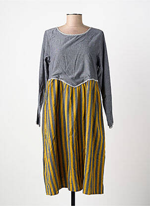 Robe mi-longue manches longues manches longues gris RHUM RAISIN femme