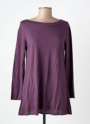 Pull coupe cintrée manches longues violet RHUM RAISIN femme