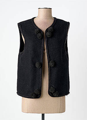 Gilet sans manche coupe droite noir RHUM RAISIN femme