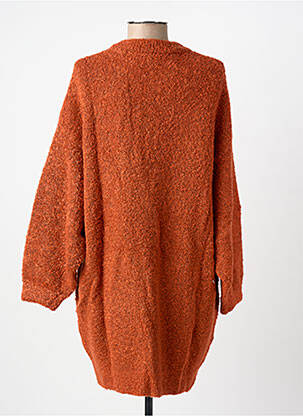 Gilet manches longues fermeture boutonnée sur le devant orange RHUM RAISIN femme