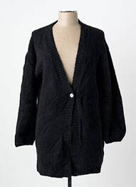 Gilet manches longues fermeture boutonnée sur le devant noir RHUM RAISIN femme