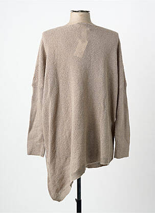 Pull tunique col rond manches longues beige RHUM RAISIN femme