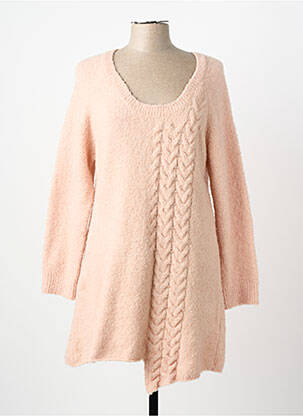 Pull tunique col rond manches longues rose RHUM RAISIN femme