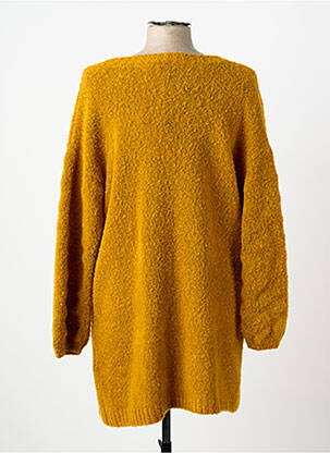 Gilet manches longues fermeture boutonnée sur le devant jaune RHUM RAISIN femme