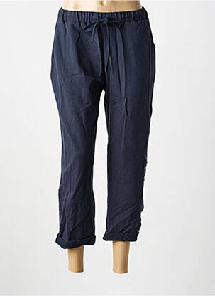 Pantalon 7/8 taille élastique bleu RHUM RAISIN femme