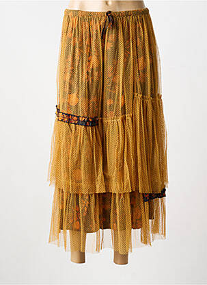 Jupe longue imprimé fantaisie jaune RHUM RAISIN femme