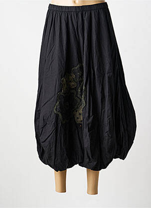 Jupe mi-longue taille élastique noir RHUM RAISIN femme