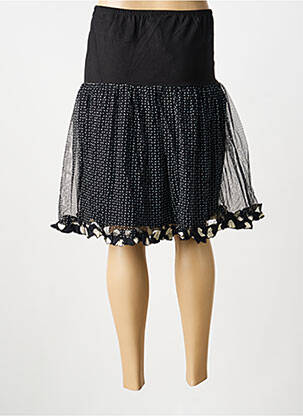 Jupe mi-longue taille élastique noir RHUM RAISIN femme