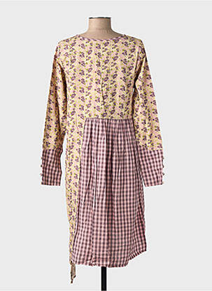 Robe mi-longue imprimé fantaisie manches longues violet RHUM RAISIN femme