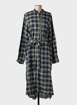 Robe longue manches longues manches longues bleu RHUM RAISIN femme