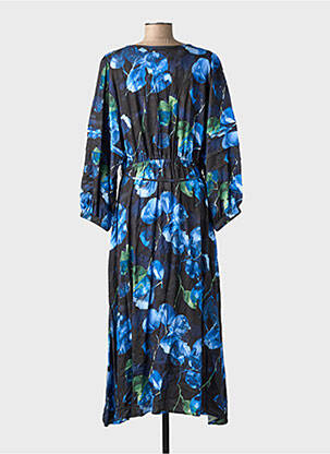 Robe longue manches longues manches longues bleu RHUM RAISIN femme