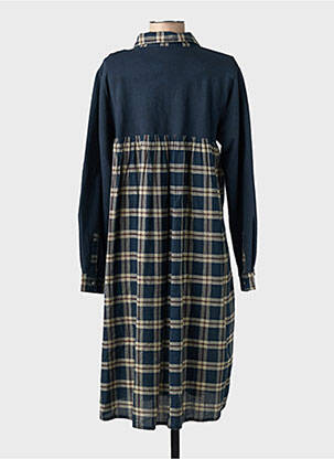Robe mi-longue manches longues manches longues bleu RHUM RAISIN femme