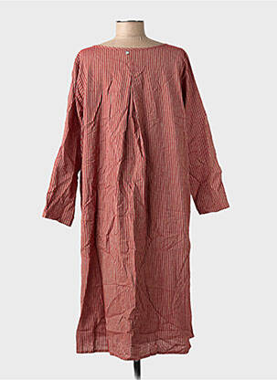 Robe mi-longue manches longues manches longues rouge RHUM RAISIN femme