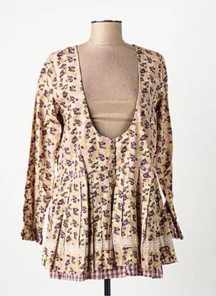 Veste casual col rond rose RHUM RAISIN femme