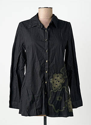Chemisier coupe cintrée manches longues noir RHUM RAISIN femme