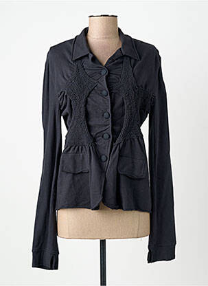 Veste casual col chemisier noir RHUM RAISIN femme
