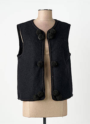 Gilet sans manche coupe droite noir RHUM RAISIN femme