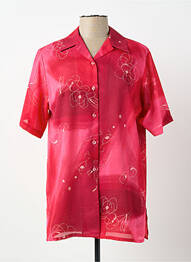 Chemisier manches courtes manches courtes rouge CLAUDE DE SAIVRE femme