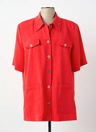 Chemisier manches courtes manches courtes rouge PRUNELLE femme